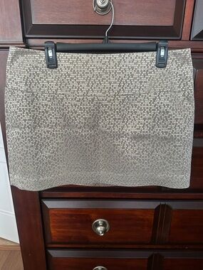 Express Metallic Gold Mini Skirt